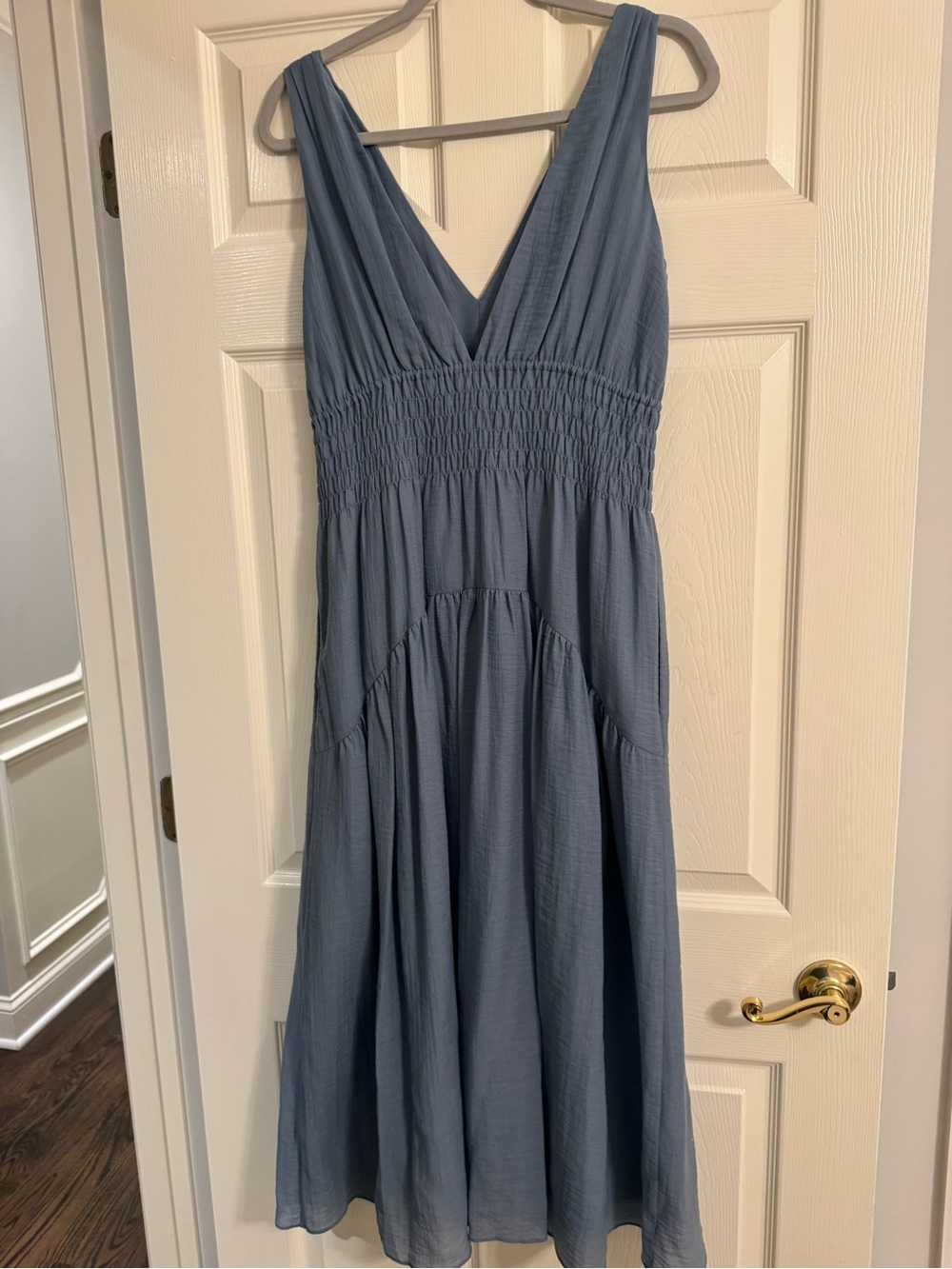 Vince Dusty Blue Sleeveless Maxi Dress